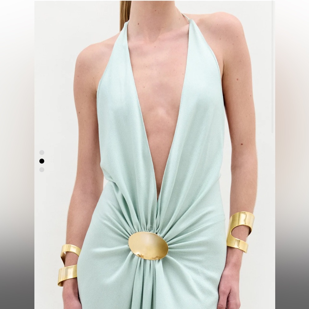 Silvia Tcherassi Mint Green Backless Dress - Picture 2 of 3